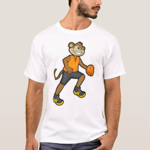 Monkey at Basketball Sports T-Shirt