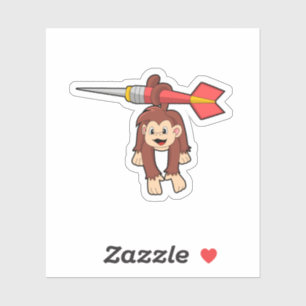 Monkey at Darts with Dart