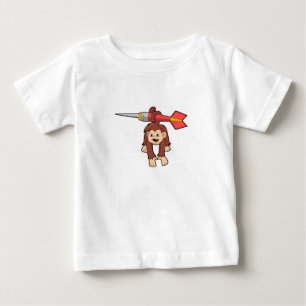 Monkey at Darts with Dart Baby T-Shirt