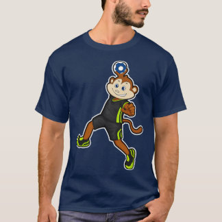 Monkey at Handball player with Handball T-Shirt