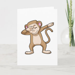 Monkey at Hip Hop Dance Dab Card