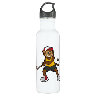 Monkey at Hockey with Hockey stick 710 Ml Water Bottle