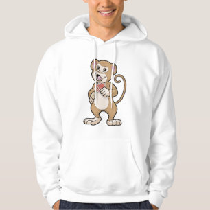 Monkey at Poker with Poker cards Hoodie