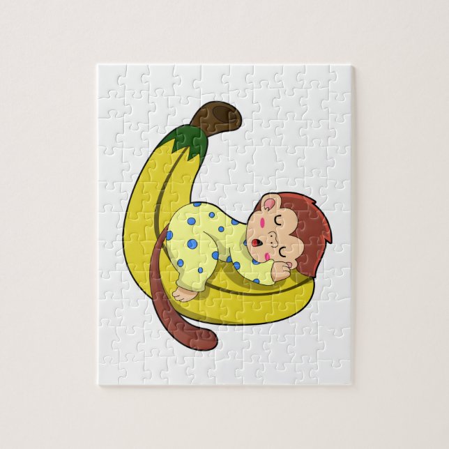 Monkey at Sleeping in Pyjamas Jigsaw Puzzle (Vertical)