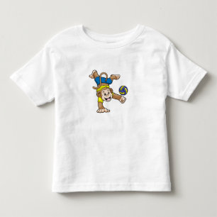 Monkey at Sports with Volleyball Toddler T-Shirt