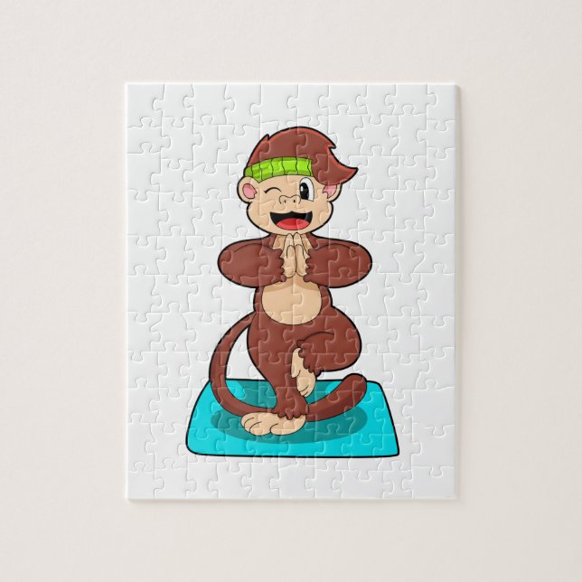 Monkey at Yoga in Standing Jigsaw Puzzle (Vertical)