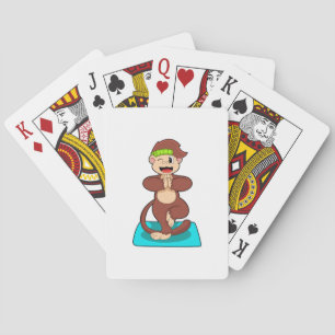 Monkey at Yoga in Standing Playing Cards