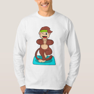 Monkey at Yoga in Standing T-Shirt