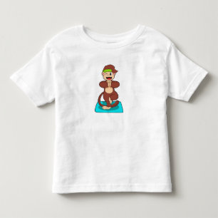 Monkey at Yoga in Standing Toddler T-Shirt