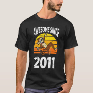 Monkey Awesome Since 2011 11th Birthday 11 Years O T-Shirt