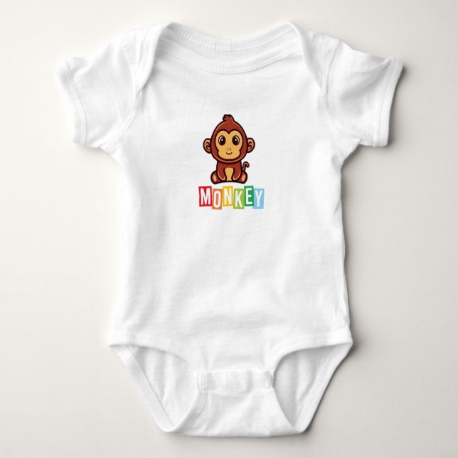 Monkey Baby Jersey Bodysuit (Front)
