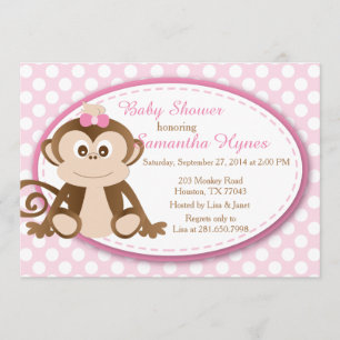 Monkey Baby Shower/Birthday Invitation
