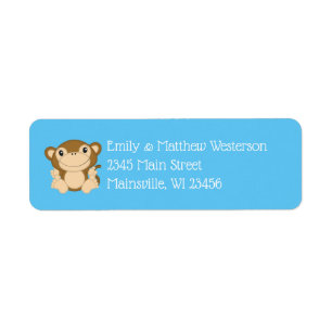 Monkey Baby Shower Blue