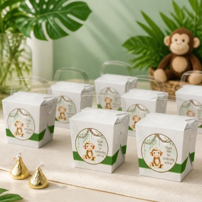 Monkey Baby Shower Favour Box (Creator Uploaded)