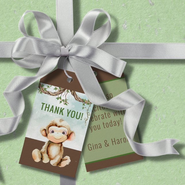 Monkey Baby Shower Favour Tag (Creator Uploaded)