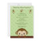 MONKEY Baby Shower invitation Polka Dot GREEN MPP3