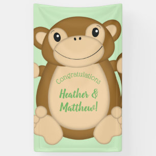 Monkey Baby Shower Jungle Banner