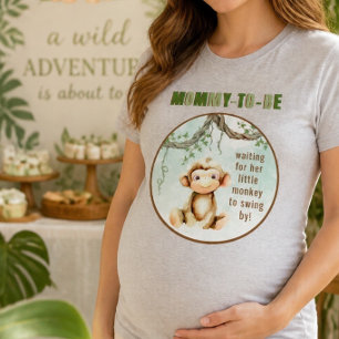 Monkey Baby Shower Mummy To Be T-Shirt