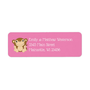 Monkey Baby Shower Pink