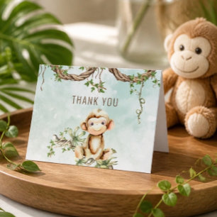 Monkey Baby Shower Thank You Note Cards