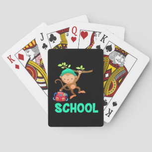 Monkey Back To School Playing Cards