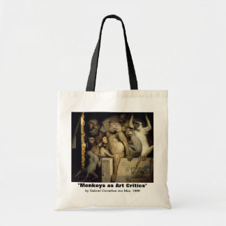 Monkey Bag: Monkey Art Critics Tote Bag