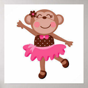 Monkey Ballerina Poster