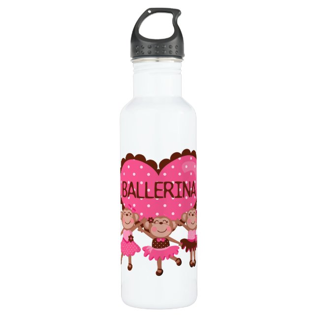 Monkey Ballet 710 Ml Water Bottle (Front)