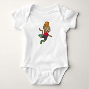 Monkey Basketball player Basketball Baby Bodysuit