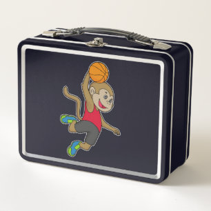 Monkey Basketball player Basketball Metal Lunch Box