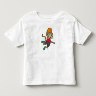 Monkey Basketball player Basketball Toddler T-Shirt