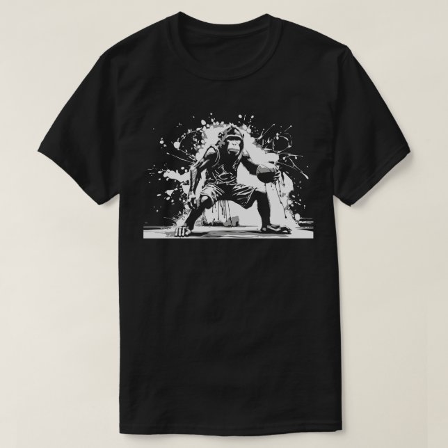 monkey basketball player T-Shirt (Design Front)