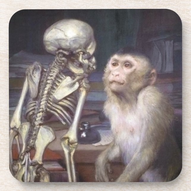 Monkey Before Skeleton Coaster (Front)