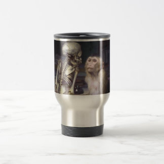 Monkey Before Skeleton Travel Mug