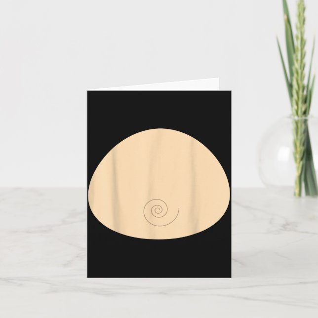 Monkey Belly Shirt Funny Halloween Card (Front)