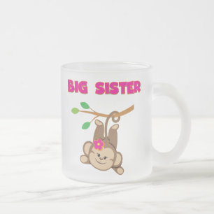 Monkey Big Sister Frosted Glass Coffee Mug