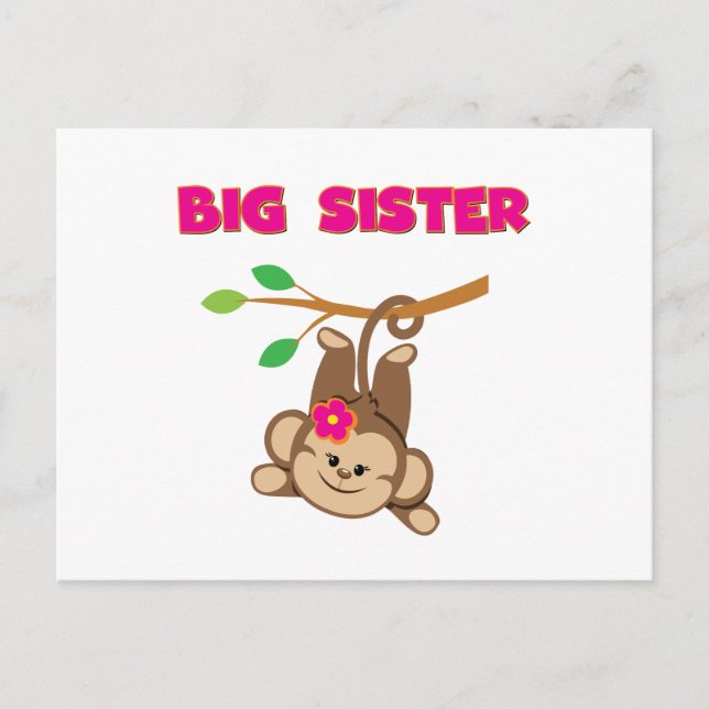 Monkey Big Sister Postcard (Front)
