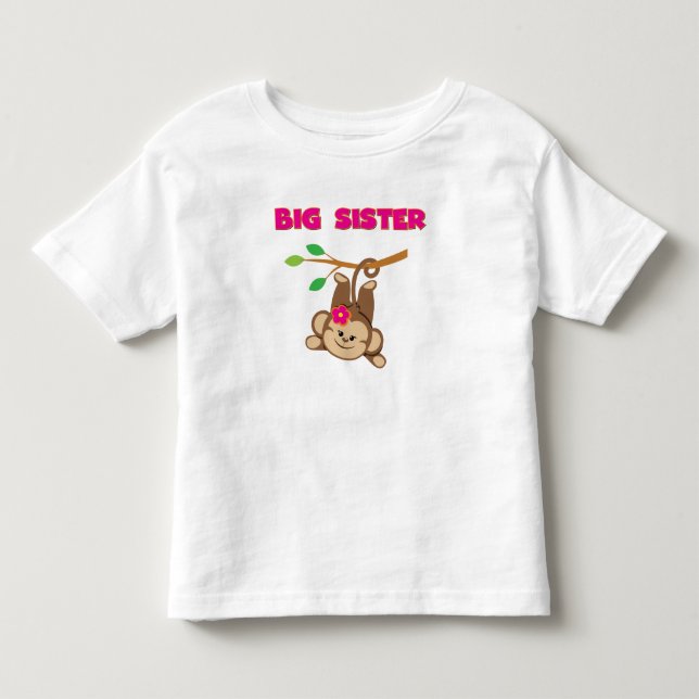 Monkey Big Sister Toddler T-Shirt (Front)