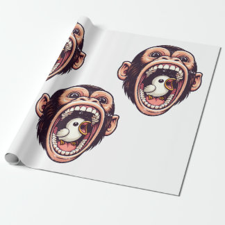 Monkey Bird Wrapping Paper