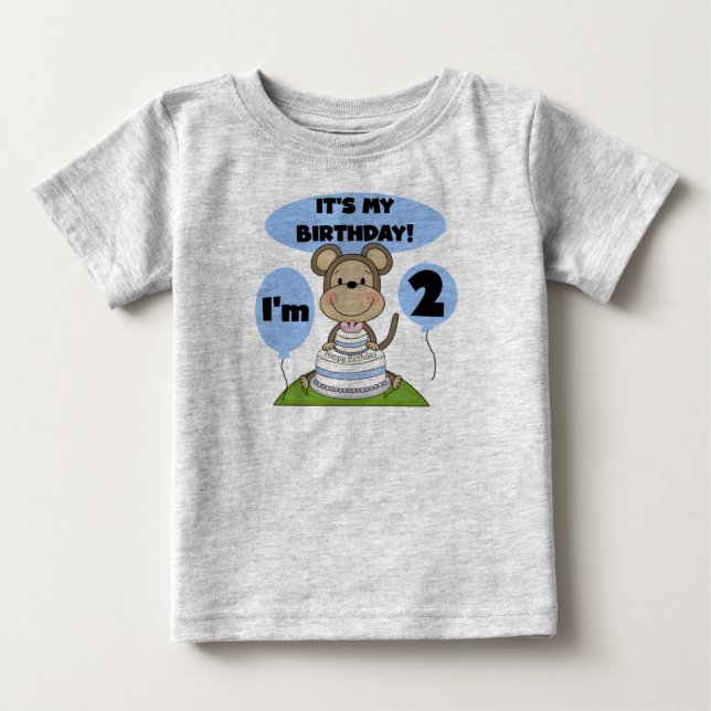 Monkey Birthday Boy 2nd Tshirts and Gifts (Front)
