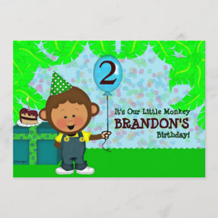 Monkey Birthday Invitation