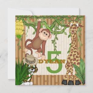 MONKEY Birthday Invitation Template