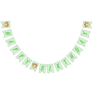 Monkey Birthday Party Green Bunting