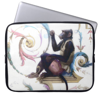 Monkey Blowing Bubbles Laptop Sleeve