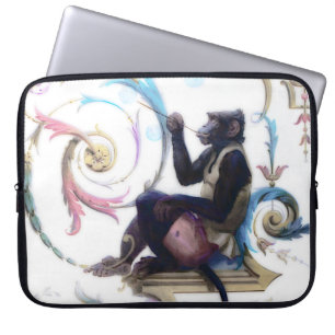 Monkey Blowing Bubbles Laptop Sleeve