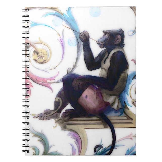 Monkey Blowing Bubbles Notebook (Front)