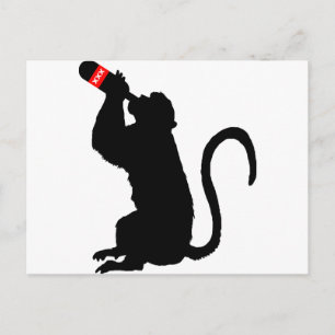 Monkey Booze Postcard