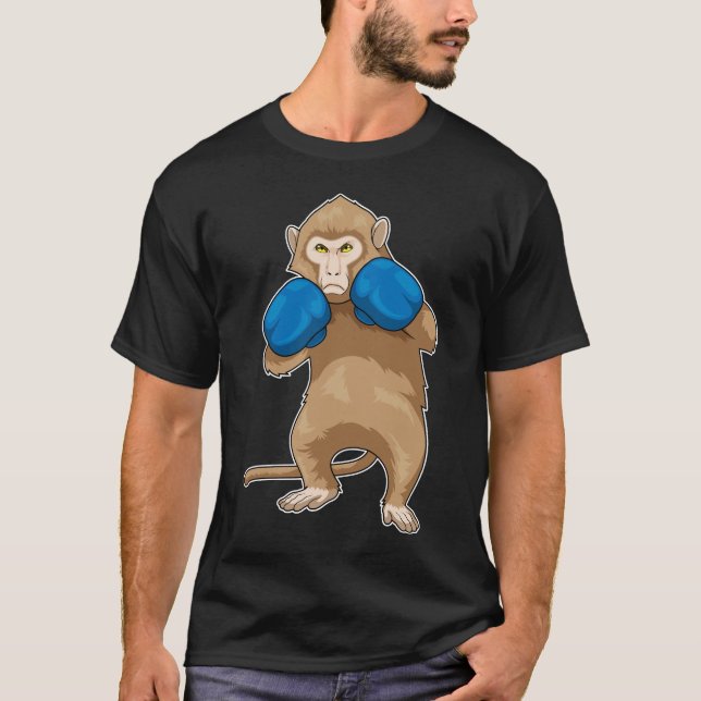 Monkey Boxer Boxing gloves Sports T-Shirt (Front)