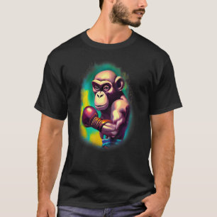 Monkey Boxer Motivational Vintage Boxing Sport T-Shirt