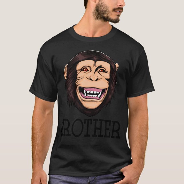 Monkey Brother Chimpanzee (6)  T-Shirt (Front)
